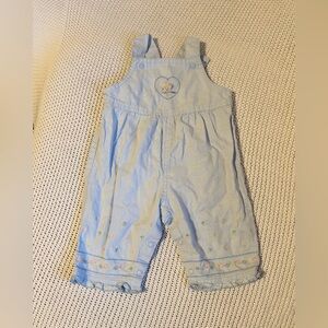 Carter's Light Blue Overalls with Embroidery floral